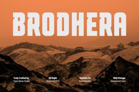 Brodhera: A Vintage Bold Font for Editorial Impact