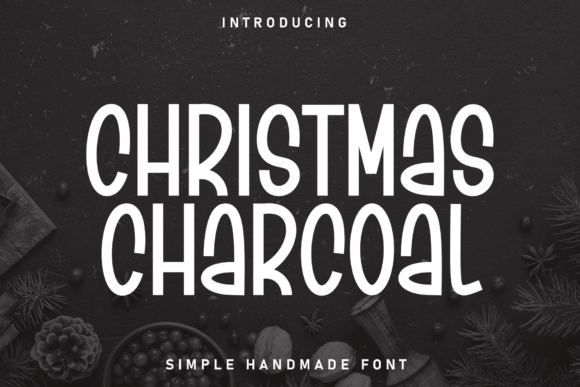 Christmas Charcoal: A Festive Display Font for Holiday Designs