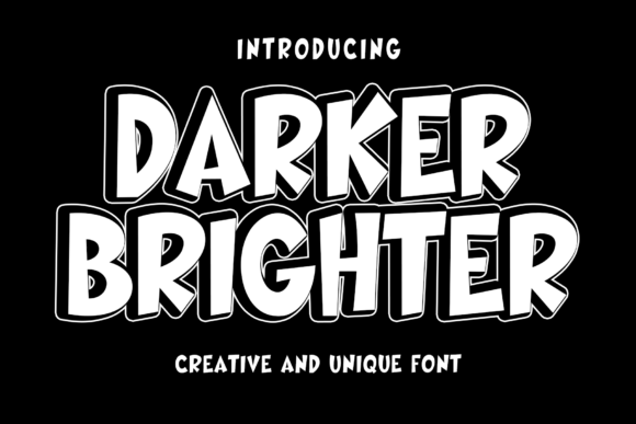 Darker Brighter: A Minimal Display Font for Modern Branding