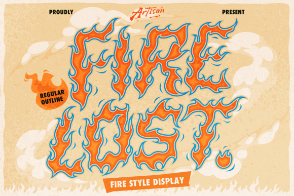 Firelost: The Wild Display Font for Bold Craft Designs