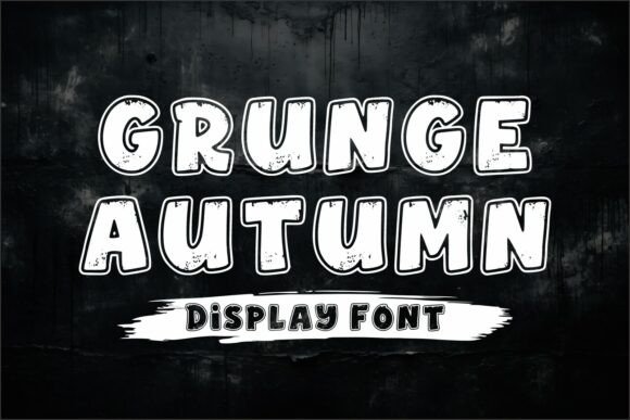 Grunge Autumn Font for Bold Editorial Design