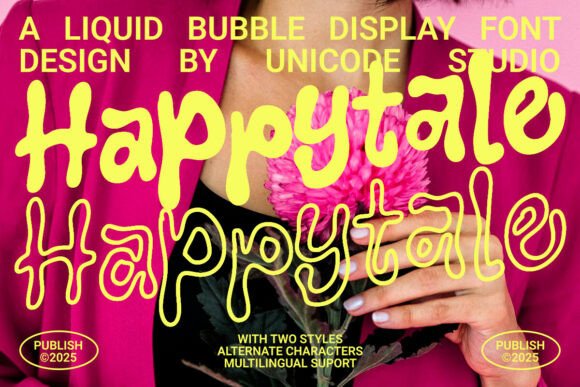 Happytale: The Playful Display Font for Creative Crafts