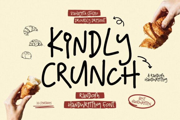 Kindly Crunch: The Perfect Handwritten Font for Crafters and Sellers