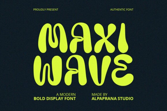 Maxi Wave Display Font for Bold and Playful Web Design