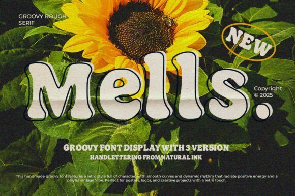 Mells: A Playful Handwritten Display Font for Editorial Design