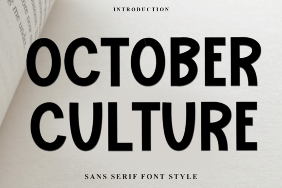 October Culture: A Festive Display Typeface for Seasonal Brands