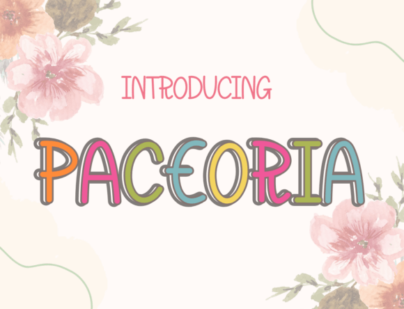 Paceoria Font for Whimsical Display and Creative Projects
