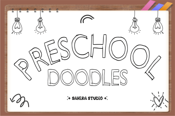 Preschool Doodles: A Playful Display Font for Digital Creatives