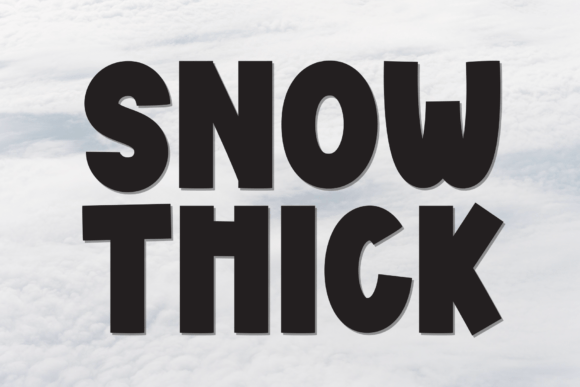 Snow Thick Display Font for Winter-Themed Web Design