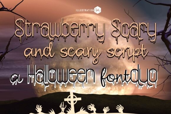 Strawberry Scary Duo: The Ultimate Halloween Display Font for Web Design