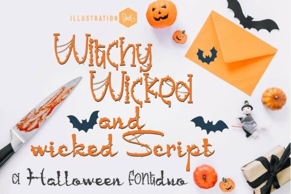 Witchy Wicked Duo: A Spooky Halloween Typeface for Bold Campaigns