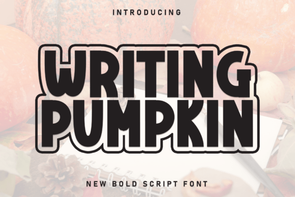 Writing Pumpkin Font for Whimsical Craft Projects